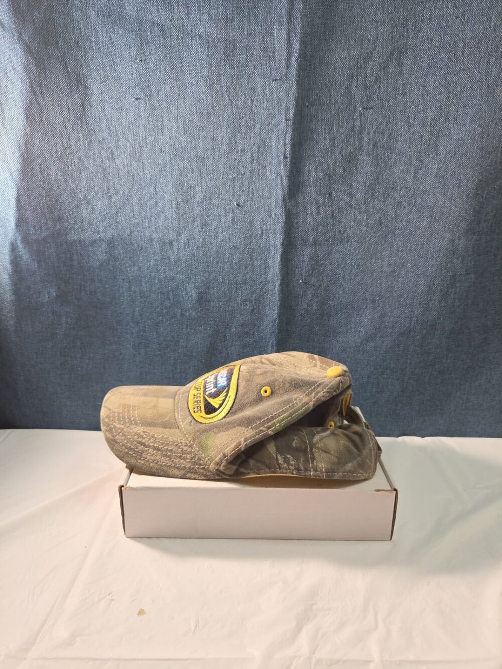 NASCAR Sprint Cup Series Camo Hat Yellow Underbill Adjustable Racing Cap Vintage - Picture 3 of 16